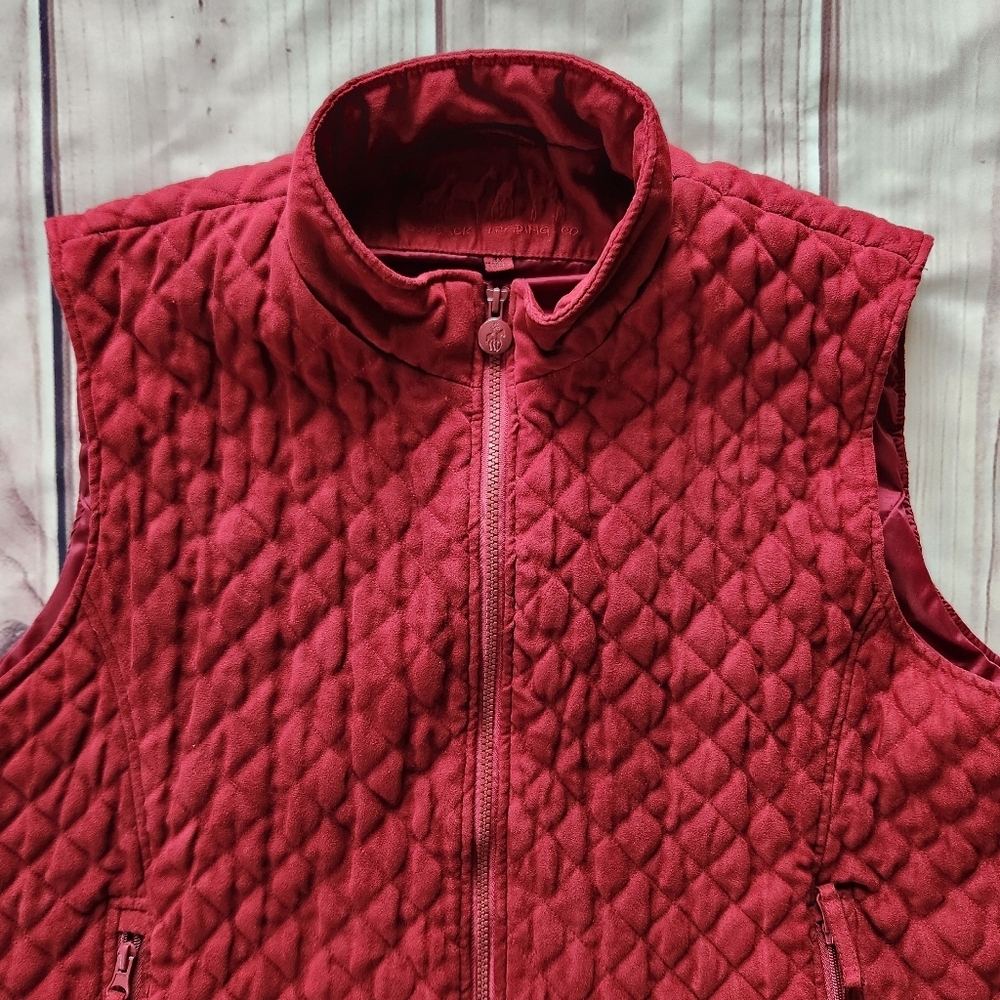 Outback Trading Co. "Microsuede Grand Prix Vest" Red #2958 | Women's Size 3X - Picture 2 of 11